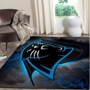 Carolina Panthers Area Rug Nfl Football Team Logo V3344