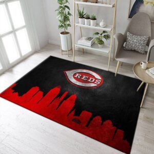 Cincinnati Reds Mlb 9 Area Rug And