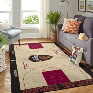 Cleveland Cavaliers Court Area Rug Nba Basketball Team Logo V17248