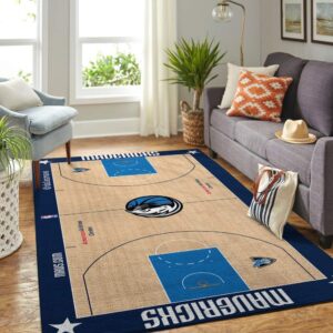 Dallas Mavericks Court Area Rug Nba Basketball Team Logo