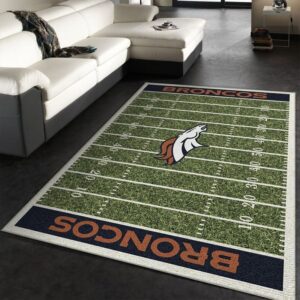 Denver Broncos Nfl 22 Area Rug  Bed Room Regtangle