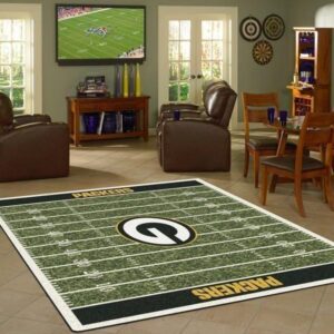 Green Bay Packers Rug Football