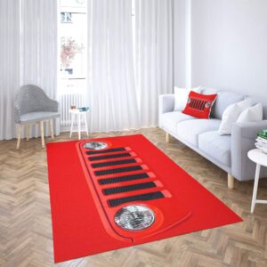 Jeep Area Rug Red
