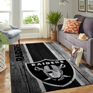 Las Vegas Raiders Nfl 41 Area Rug And