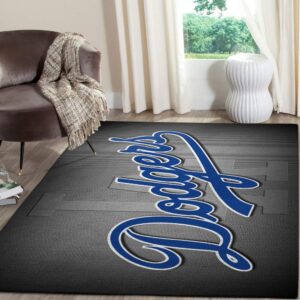 Los Angeles Dodgers Area Rug Mlb Baseball Team Logo V715