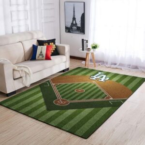 Los Angeles Dodgers Area Rug Mlb Baseball Team Logo V727