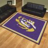 Lsu Tigers Area Rug Football Team Logo V6677