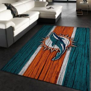 Miami Dolphins Nfl 25 Area Rug And