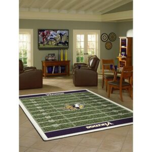 Minnesota Vikings Nfl field Rectangle Area Rug Area