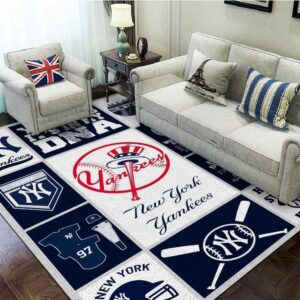 New York Yankees Area Rug Mlb Baseball Team Logo V476