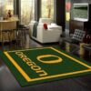 Oregon Ducks Area Rug Football Rug Regtangle