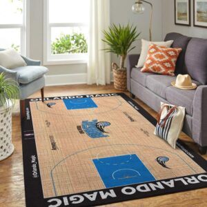 Orlando Magic Court Area Rug Nba Basketball Team Logo
