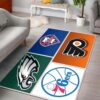 Philadelphia Flyers Area Rug Nhl Ice Hockey Team Logo V1296