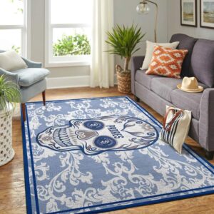 San Diego Padres Mlb Area Rugs Team Logo Skull Style Sports